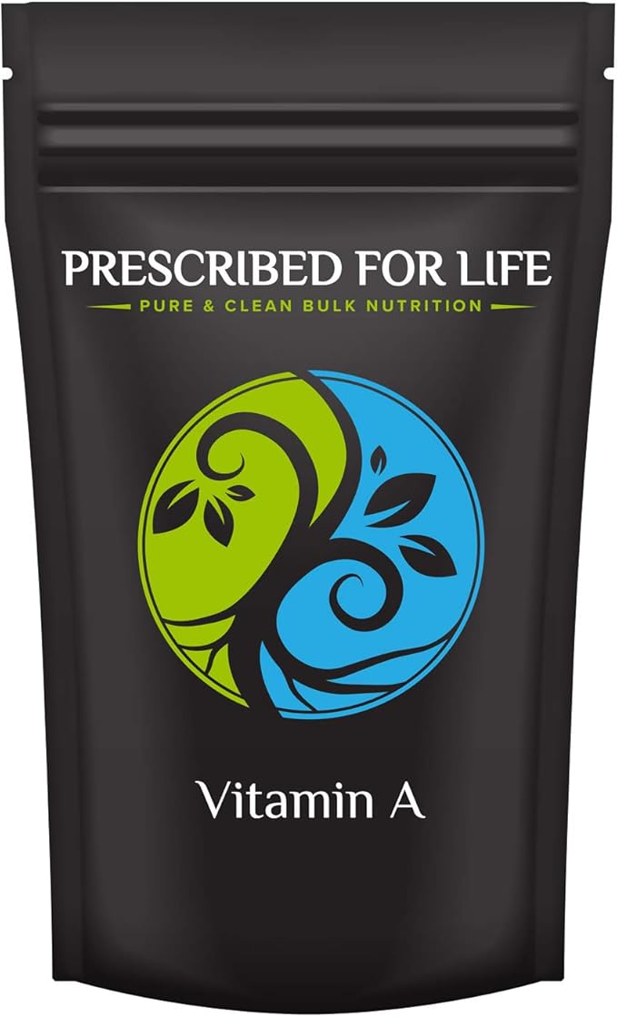 Prescribed For Life Vitamin A Powder | 500000 IU Retinyl Acetate | Gluten Free Vegan Non GMO (2kg / 4.4lb)