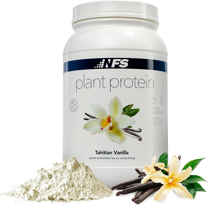 NF Sports All-Natural Plant-Based Protein - Organic Protein Gluten Free - 28 Servings (Tahitian Vanilla)