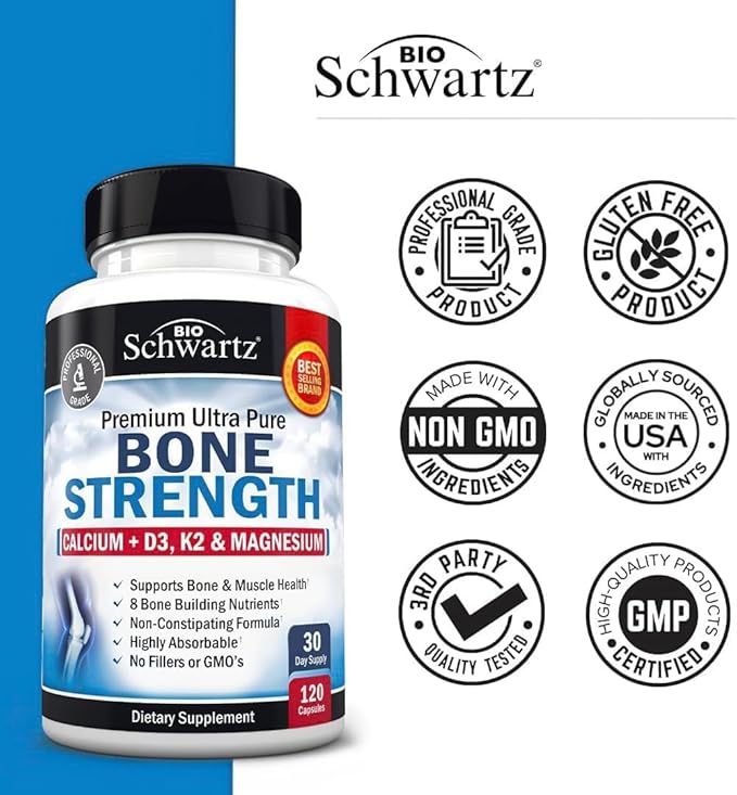 BioSchwartz Daily Multivitamin for Women 50 &amp Over (1 Month Supply) Plus Bone Strength Mineral Supplement with Calcium and Magnesium (1 Month Supply)
