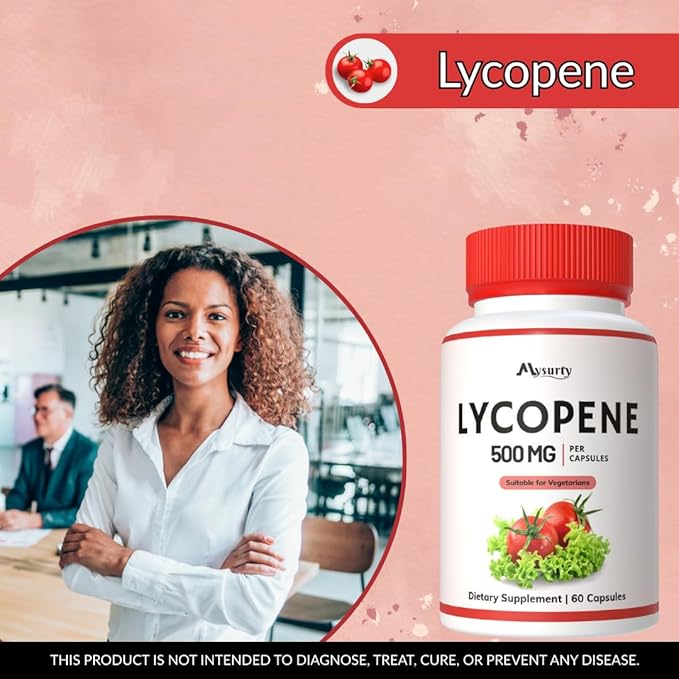 Lycopene | Lycopene Supplements for Men | Lycopene 500mg | lycopene Supplement |Capsules for Men &amp Women - 60 Capsules (Pack 3)