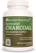Remedy's nutrition Activated Charcoal | 1000 mg 60 Vegan Capsules Dietary Supplement