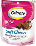 Caltrate Calcium &amp Vitamin D Soft Chews Chocolate Truffle 60 Each (Pack of 5)