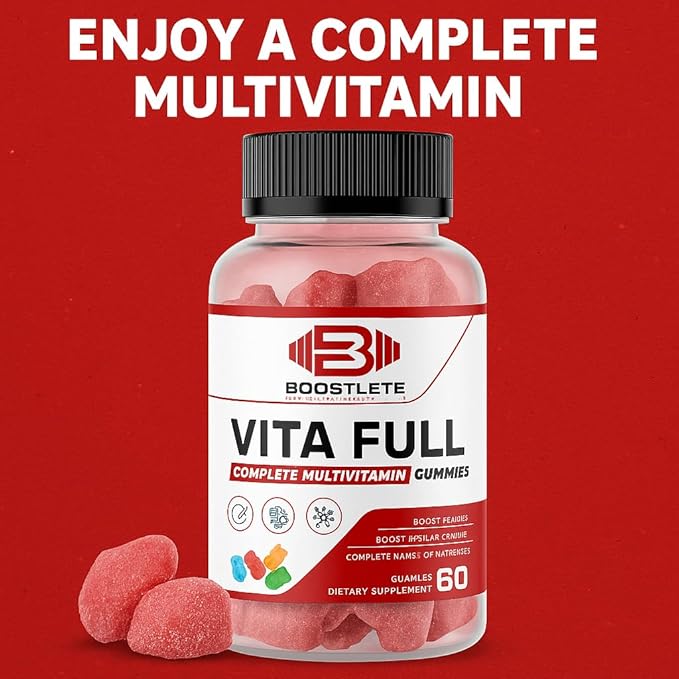 Vita Full – Complete Multivitamin Gummies for Adults | Immune Energy &amp Nutrient Support | Strawberry Flavored | 60 Gummies
