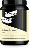 Collagen Peptides Protein Powder Vanilla - Supports Healthy Hair Skin Bones and Joints for Men and Women - Easy-to-Mix Type 1 &amp 3 Hydrolyzed Collagen from Grass-Fed Beef 2 Pound