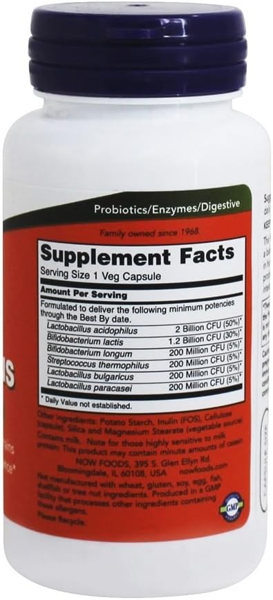 Now Foods Acidophilus 120 caps (Pack of 2)