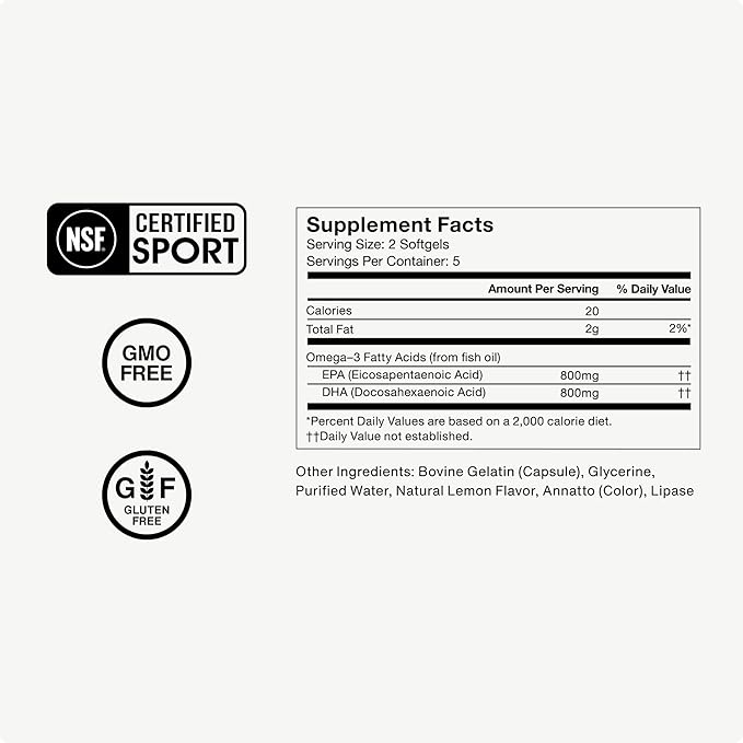 Momentous Omega-3 Fish Oil 1600mg &amp Magtein Magnesium L-Threonate 145mg - Daily Omega-3 Supplement for EPA &amp DHA &amp Magnesium Threonate Supplement for Cognitive Function Rest &amp Joint