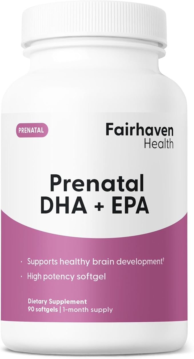 Fairhaven Health Peapod Prenatal DHA Supplements | Premium Icelandic Fish Oil Supplement for Healthy Pregnancy | EPA DHA Omega 3 Supplement for Brain Eye Heart Development | Citrus | 90 Softgels