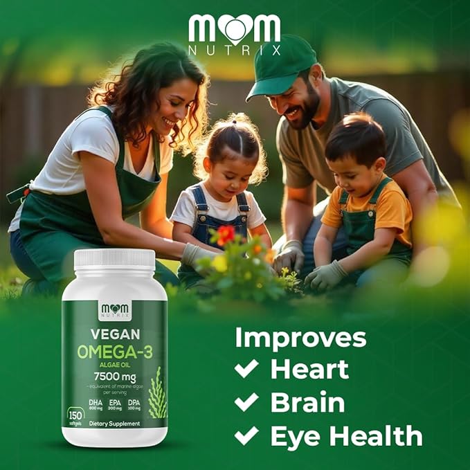 Fish Oil Alternative - Vegan Omega 3 Supplement Algae Oil DHA EPA DPA - Plant Based Omega 3 Fatty - Organic &amp Non-GMO - 150 Softgels