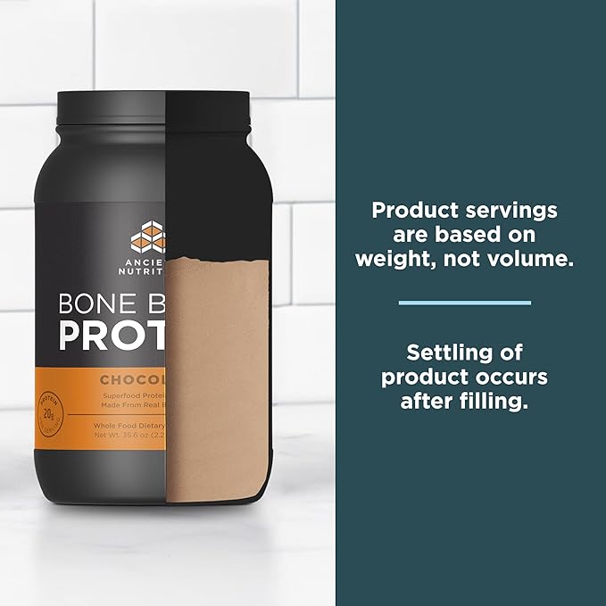 Ancient Nutrition Bone Broth Protein Powder Chocolate 40 Servings + Beef Bone Broth Protein Powder Salted Caramel 20 Servings