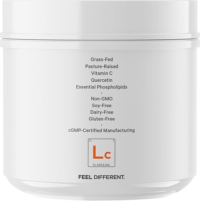 Codeage Liposomal Collagen Peptides Powder + Vitamin C &amp Quercetin Phospholipid Complex Grass-Fed Pasture-Raised Hydrolyzed Collagen Type I &amp III Supplement All-in-One Non-GMO 14.97 oz