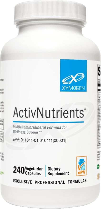 XYMOGEN ActivNutrients - Multivitamin &amp Multimineral Formula - Wellness Immune &amp Energy Support - Active B Vitamins &amp Chelated Minerals - Vegetarian Non-GMO &amp Gluten Free - 240 Count