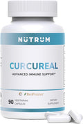 Advanced Immune Support Supplements with Curcumin by Nutrum Vegan Formula for Cellular Health Promotes Regeneration of Damaged Cells with Fucoidan Immunity Boost with Herbal Extracts 90 Capsules