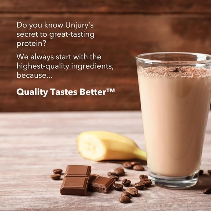 Unjury Planted Vegan Protein Powder | 20g Chocolate Pea Protein Powder | Low Sugar and Plant Based | Gluten and Dairy Free | Non-GMO | 20 Servings