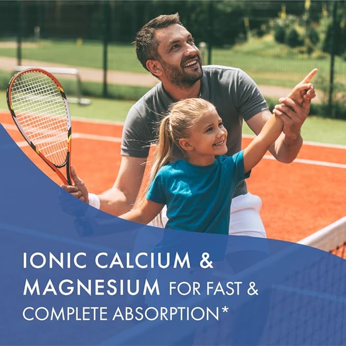 Ionic Fizz Super D-K Calcium Plus by Pure Essence - with Extra Magnesium Vitamin D3 Vitamin K2 for Strong Bones and Stress Support - Raspberry Lemonade - 7.41oz