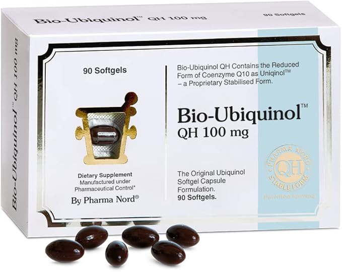 Pharma Nord Bio-Ubiquinol QH 100 mg – Antioxidant for Energy Heart &amp Fertility Support Non-GMO Gluten-Free 90 Softgels