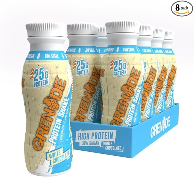 Grenade Carb Killa High Protein Shake Bottles White Chocolate 330 ml Pack of 8