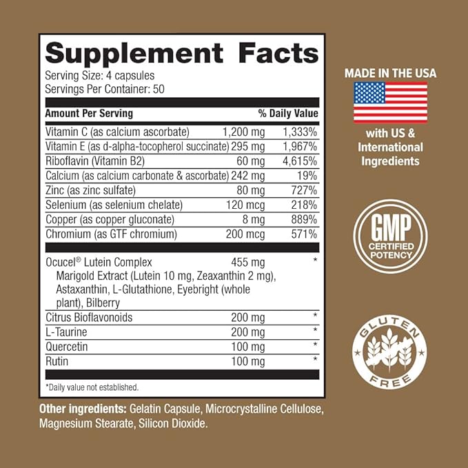 Hi-Health Premier Formula for Ocular Nutrition 200 Capsules The Original Paul Harvey Eye Vitamin for Healthy Vision