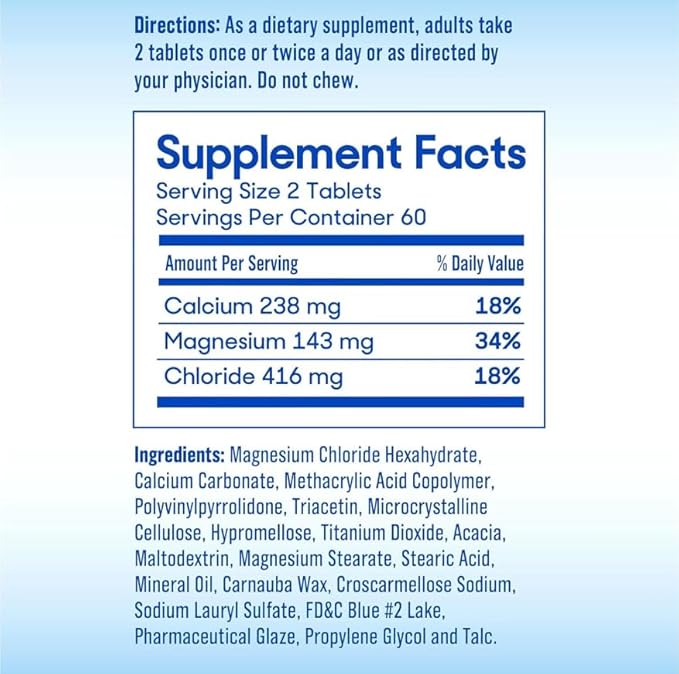 SlowMag Mg Muscle + Heart Supports Muscle Relaxation and Heart Health. Magnesium Chloride + Calcium Slow-Release Tablets Easy to Absorb and Gentle on the Stomach. 60 Count (Pack of 2)