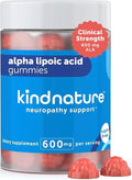 kindnature Alpha Lipoic Acid Gummies 600mg - Neuropathy Supplements - Vegan Sugar-Free Low Calorie 600 mg ALA Supplement - Pure ALA Alpha Lipoic Acid for Antioxidant Nutritional Supplements