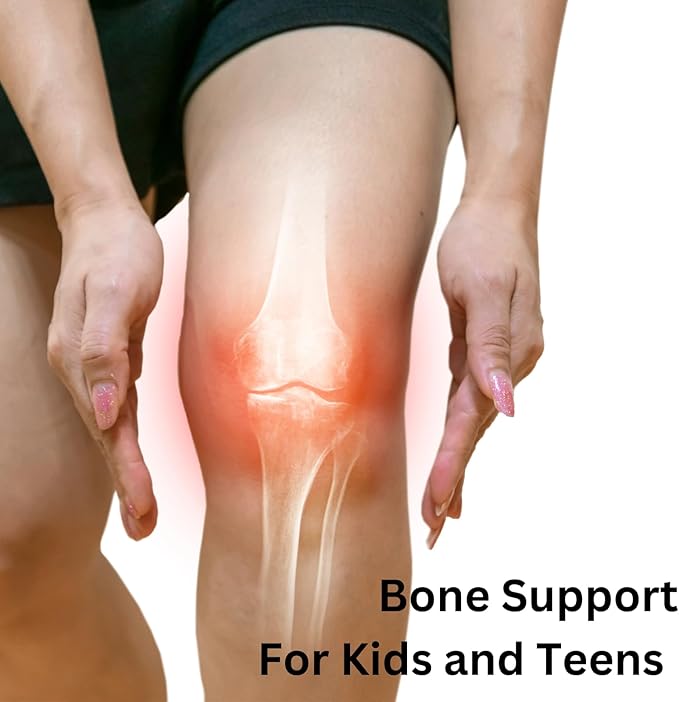 Height Boost Bone Growth Gummies for Kids &amp Teens – Natural Growth Support with Calcium Vitamin D3 K2 Collagen Hydrolysate &amp Herbal Blend – Bone Strength &amp Height Supplement – 60 Gummie