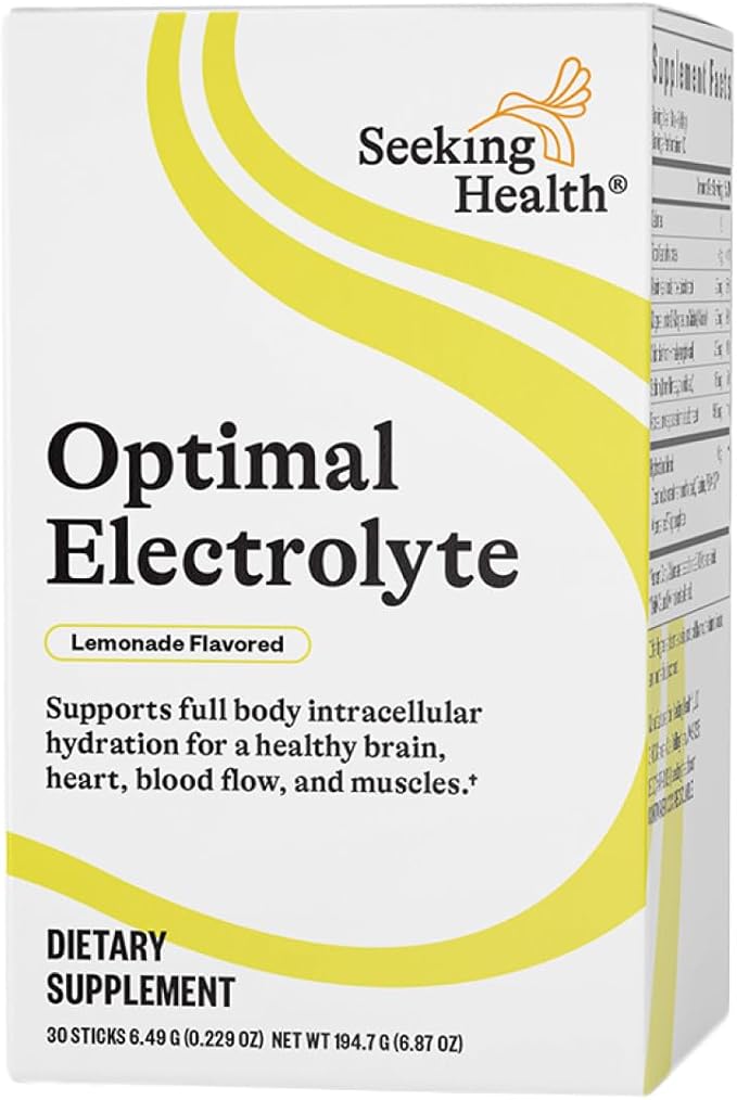 Seeking Health Vitamin D Drops &amp Optimal Electrolyte Sticks Lemonade—2000 IU D3 Drops for Immune Support and Lemonade Electrolyte Stick Packs for Digestion &amp Energy