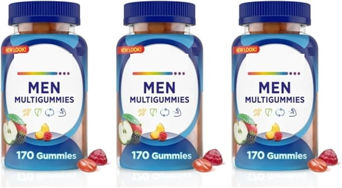 SEDLAV (3 Pack) Multigummies Men’s Gummy Vitamins Assorted Fruit Flavor Complete Daily Multivitamin with Vitamin B C D &amp E for Energy Immunity Muscle Support &amp Metabolism 170 Count Per