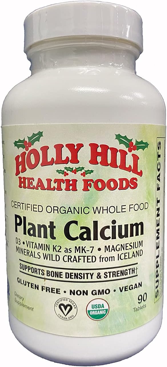 Holly Hill Health Foods Certified Organic Whole Food Plant Calcium 90 Tablets