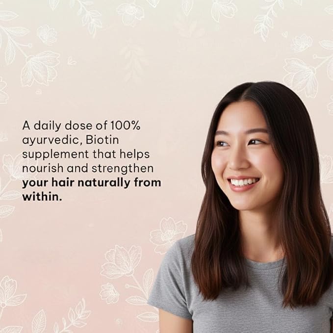 Vishopy Biotin 10000mcg Supplement for Hair Growth Strong Hair and Glowing Skin Fights Nail Brittleness60 Biotin Tablets (Pack of 1)