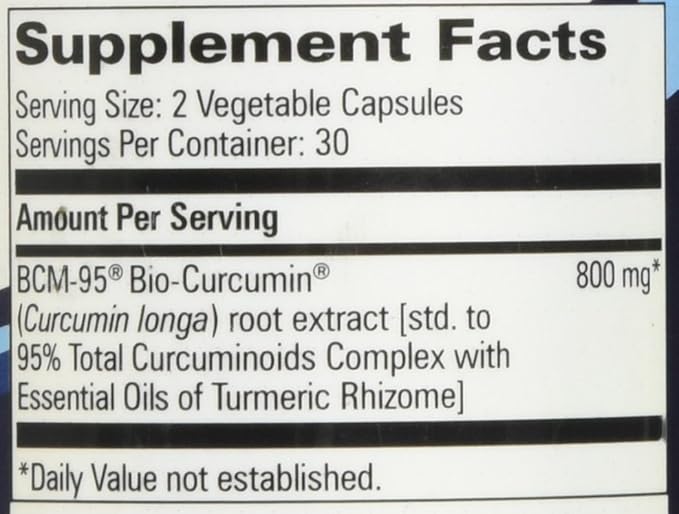 Curcumin BCM-95 60c by Progressive Labs