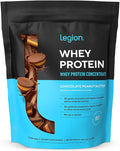 LEGION Whey Protein Powder - Naturally Flavored Whey Protein Concentrate with BCAAs - Supports Muscle Growth &amp Recovery No Added Sugar Protein Powder - Chocolate Peanut Butter (30 Servings)