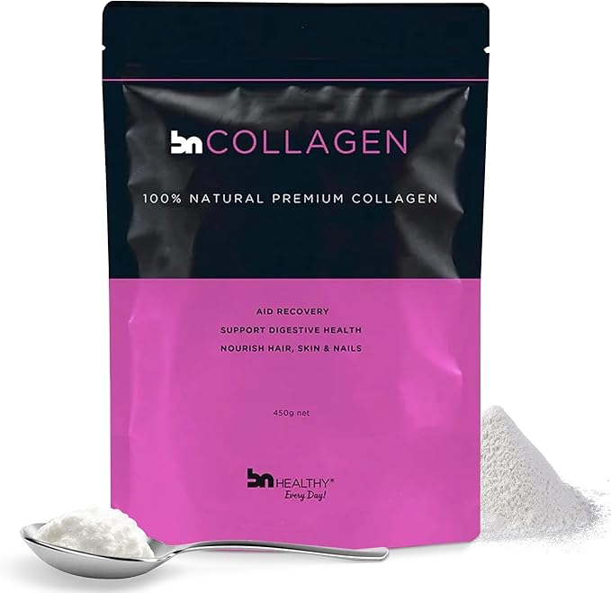 BNHealthy Collagen Peptides Powder for Hair Skin Nails and Joints - Premium Bovine Collagen - 100% Tasteless Formula with 13.5g Protein Per Serving