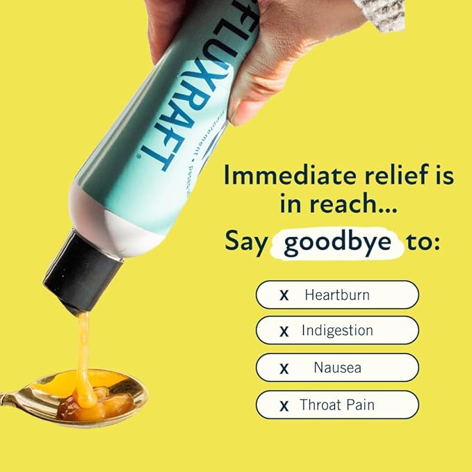 Acid Reflux Therapy with Organic Alginate Rapid &amp Long Lasting Gerd LPR &amp Digestion Symptom Support Zero Sugar Gluten Free Low Sodium Lemon Ginger Flavor 47 Gel Servings 8 OZ Bottle