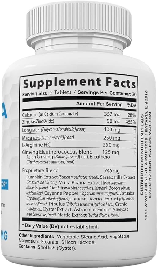 Zonata Official Alpha Labs Dietary Supplement for Male Natural Formula to Sustain Energy &amp Performance Levels Alphalabs Best Reviews (60 Tablets)