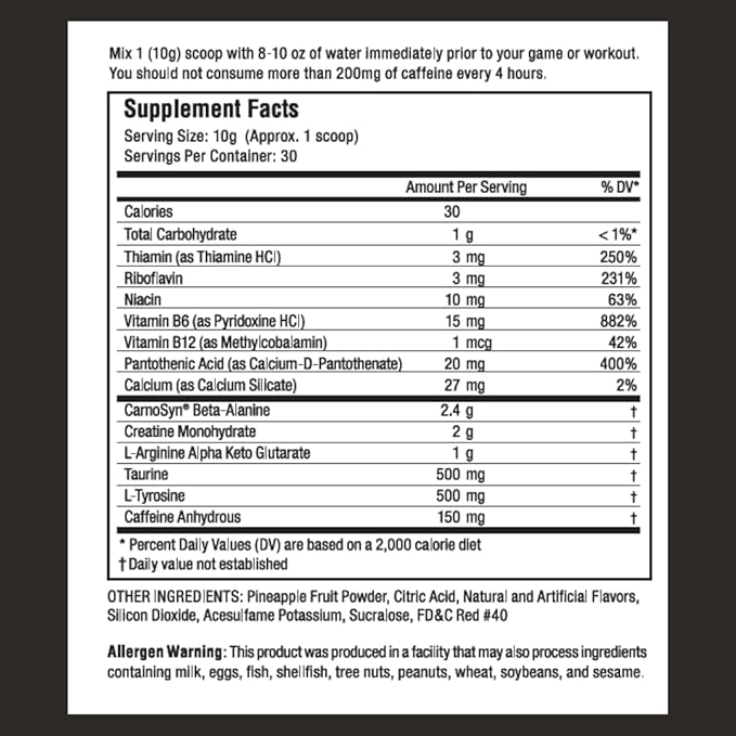 Proven4 Pre Workout Powder for Men and Women with Creatine - Beta Alanine - Caffeine NSF Certified preworkout Energy Supplement Fruit Punch 30 Servings