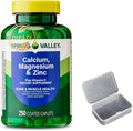 Calcium Magnesium Zinc with Vitamin D3 | Calcium Supplement | Calcium 1000mg Magnesium 400mg Zinc 15mg Vitamin D3 600IU | Calcium Magnesium Supplement | 250 Coated caplets + Dipaze Gift (Container)