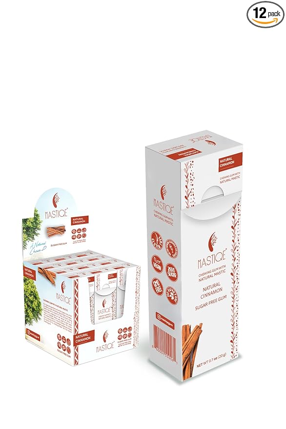 Mastiqe Sugar Free Hard Chewing Gum with Natural Mastic (Cinnamon)