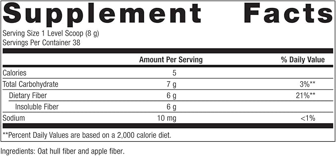 Metagenics MetaFiber - 6 g Dietary Fiber - Supports GI Regularity &amp Occasional Constipation Relief* - Fiber Blend Powder - Non-GMO &amp Gluten-Free - 10.72 oz