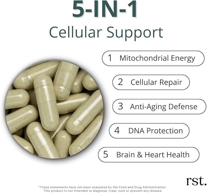 RESVERA NAD+ | Resveratrol Nicotinamide Riboside (NR) Quercetin NAC &amp CoQ10 | Supports Cellular Energy Anti-Aging Mitochondrial Health &amp Longevity | 60 Capsules