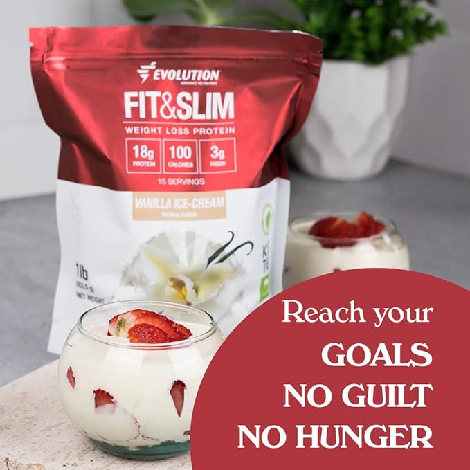 Evolution Advance Nutrition Fit &amp Slim Blend 2 Pounds + Resistance Loop Bands for Home Exercise – Grass Fed Whey Protein Powder Easy Digesting Keto Approved Non GMO Stevia Sweetened (Vanilla)