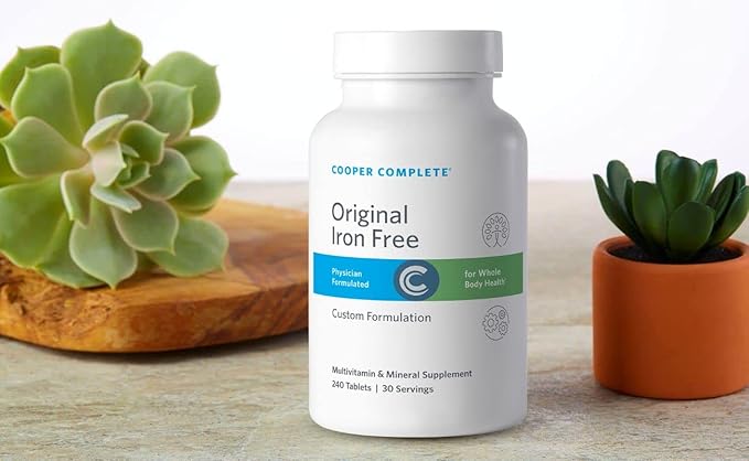 COOPER COMPLETE - Original Multivitamin Iron Free - Daily Multivitamin and Mineral Supplement - 30 Day Supply. Pack of 1