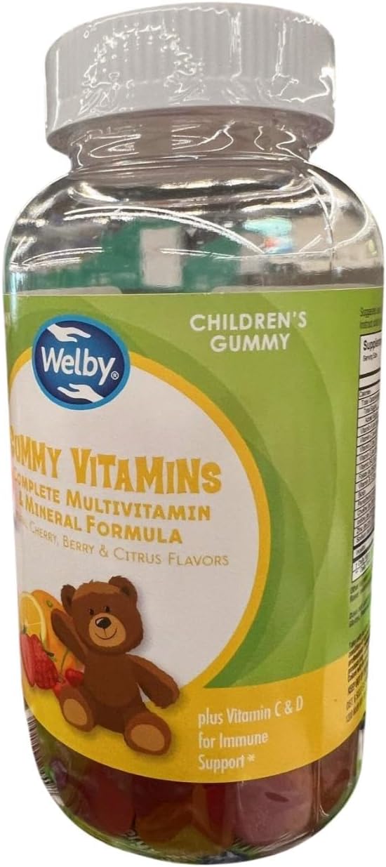 Gummy Vitamins Children's Complete Multivitamin &amp Mineral Formula Natural Cherry Berry &amp Citrus Flavors 190 Gummies Gluten Free