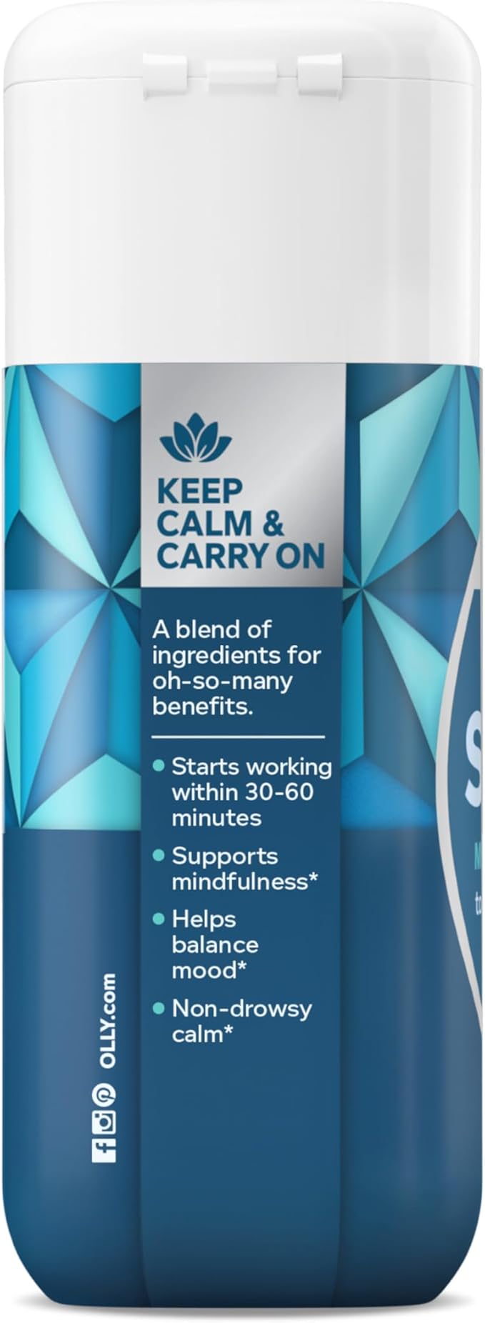 OLLY Ultra Strength Goodbye Stress SoftgelsGABAAshwagandhaL-Theanine and Lemon BalmStress Relief Supplement -60 Count (Pack of 2)