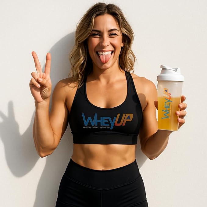 WheyUP Clear Whey Isolate – 24g + 150mg Caffeine - Pineapple Mango - Clear Whey Protein Powder - Sugar-Free Keto-Friendly - Juice-Style Pre/Post Workout Drink - 20 Servings
