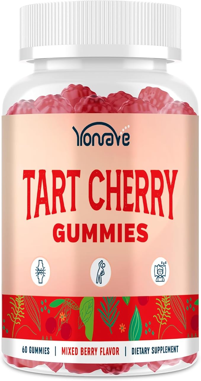 3300mg Tart Cherry Gummies for Uric Acid Cleanse Sleep Gout Joint &amp Kidney Support – Tart Cherry Extract with Celery Seed Melatonin Vitamin C – Detox &amp Antioxidant – Mixed Berry Flavor 6