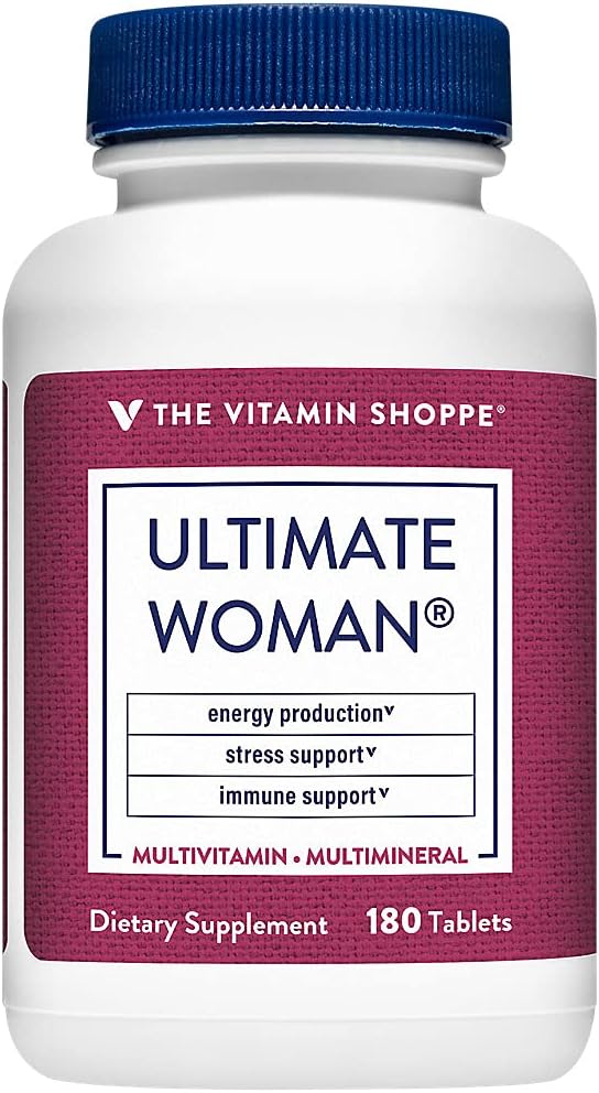 The Vitamin Shoppe Ultimate Woman Multivitamin - High Potency Daily Multi with Energy Blend Complete Nutrition for Women (180 Tablets)