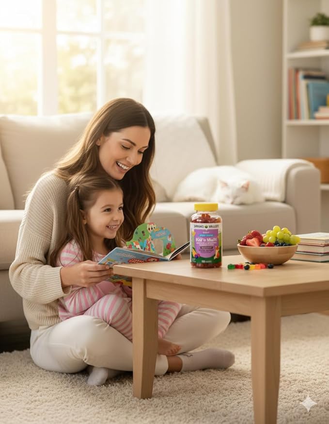 Spring Valley Zero Sugar Kids Multivitamin Gummies with Fruits &amp Vegetables Natural Fruit Flavors 180 Count