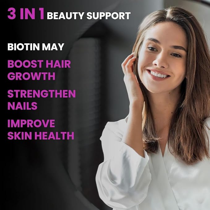 Biotin 10000mcg | Tablets for Hair Growth | Biotin Supplement for Hair Skin and Nails | Hair Vitamins for Men &amp Women | 120 Tablets