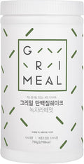 GRIMEAL Meal Replacement Shake ㅣ 12 Flavors for Daily Nutrition ㅣ High Protein Low Sugar Formula ㅣ Plant &amp Whey Protein Blend ㅣ Includes 11 Vitamins &amp Minerals ㅣ Green Tea Latte 750g Powder