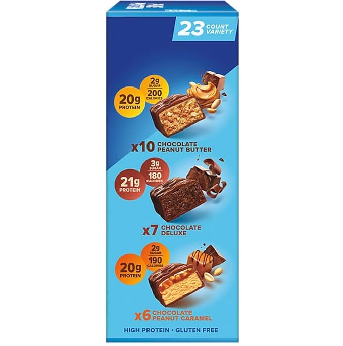 Pure Protein Bars Nutrient Rich Snacks with High Protein for Energy Support Minimal Sugar Gluten-Free Variety Pack (In POTORIK Packaging) (23 Pack)...
