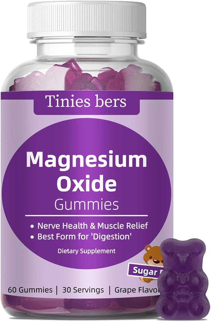 Activated Charcoal Gummies 400mg Magnesium Oxide Gummies 500mg Sugar Free for Adults &amp Kids Quicker to Cleanse Detox Gas Relief Gut &amp Oral Health Best Mg Form for ‘Digestion’